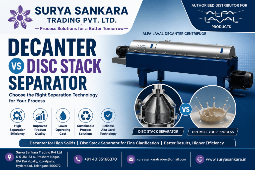 Decanter vs Disc Stack Separator